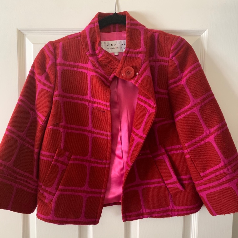 Trina Turk red jacket
